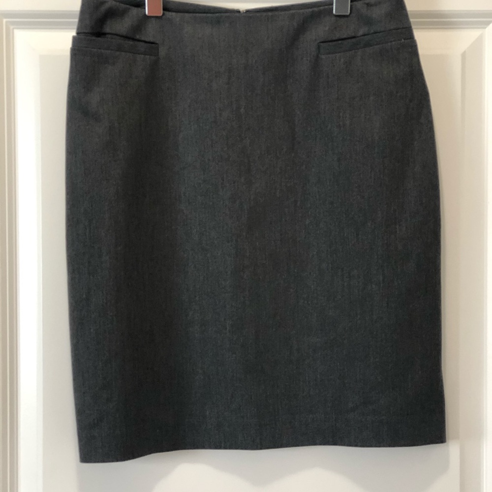 The Limited Stretch Grey Midi Skirt
